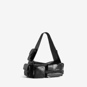 Borsa a tracolla da uomo Superbusy piccola in nero