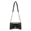 Borsa a tracolla Downtown Xs con stampa coccodrillo “Nero” 6891212106F1090
