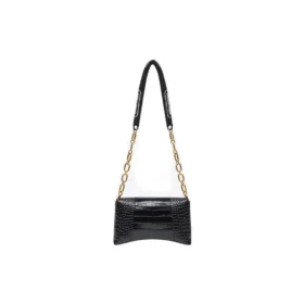 Borsa a tracolla Downtown Xs con stampa coccodrillo “Nero” 6891212106F1090