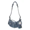 Borsa a tracolla in Denim Le Cagole Xs “Blu” 6713092109U4715