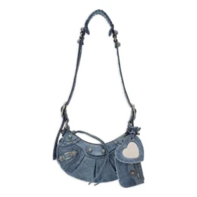 Borsa a tracolla in Denim Le Cagole Xs “Blu” 6713092109U4715