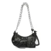 Borsa a tracolla Le Cagole Xs con catena “Black” 7128131VG9Y1000