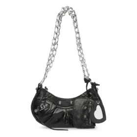 Borsa a tracolla Le Cagole Xs con catena “Black” 7128131VG9Y1000