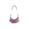 Borsa a tracolla Le Cagole XS con stampa leopardata “Rosa” 6713092AAV75651
