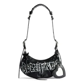 Borsa a tracolla Le Cagole XS fai da te in metallo “Black” 6713092AAXE1090