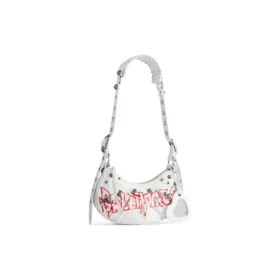 Borsa a tracolla Le Cagole XS fai da te in metallo “White” 6713092AAXE9066