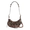 Borsa a tracolla Le Cagole Xs metallizzata “Brown” 6713090GT3Y2564