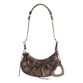 Borsa a tracolla Le Cagole Xs metallizzata “Brown” 6713090GT3Y2564