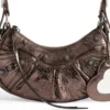 Borsa a tracolla Le Cagole Xs metallizzata “Brown” 6713090GT3Y2564