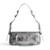 Borsa a tracolla Le Cagole Xs metallizzata “Silver” 7716700GT3Y8103