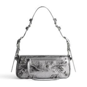 Borsa a tracolla Le Cagole Xs metallizzata “Silver” 7716700GT3Y8103
