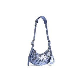 Borsa a tracolla Le Cagole XS metallizzata “Viola” 6713090GT3Y5214