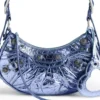 Borsa a tracolla Le Cagole XS metallizzata “Viola” 6713090GT3Y5214