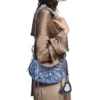 Borsa a tracolla Le Cagole XS metallizzata “Viola” 6713090GT3Y5214