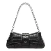 Borsa a tracolla Lindsay Small con motivo coccodrillo in rilievo “Black” 701141210C91000
