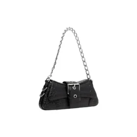Borsa a tracolla Lindsay Small con motivo coccodrillo in rilievo “Black” 701141210C91000