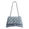 Borsa a tracolla media Crush trapuntata “Blue” 7163932AAGX4661