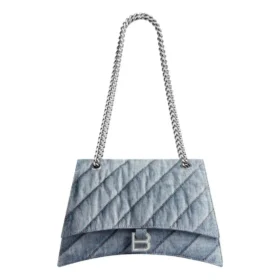 Borsa a tracolla media Crush trapuntata “Blue” 7163932AAGX4661