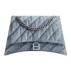 Borsa a tracolla media Crush trapuntata “Blue” 7163932AAGX4661