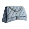 Borsa a tracolla media Crush trapuntata “Blue” 7163932AAGX4661