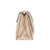 Borsa a tracolla media Crush trapuntata “Marrone chiaro” 716393210J02906