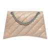 Borsa a tracolla media Crush trapuntata “Marrone chiaro” 716393210J02906