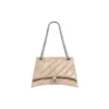 Borsa a tracolla media Crush trapuntata “Marrone chiaro” 716393210J02906