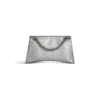 Borsa a tracolla piccola Crush con effetto sporco “Silver” 7819202AA6X8110