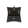 Borsa a tracolla piccola Crush con motivo coccodrillo in rilievo “Black” 716351210IX1000