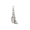 Borsa a tracolla piccola Le Cagole con effetto vissuto e ciondoli “White” 7716402AA7A9000