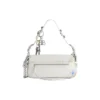 Borsa a tracolla piccola Le Cagole con effetto vissuto e ciondoli “White” 7716402AA7A9000