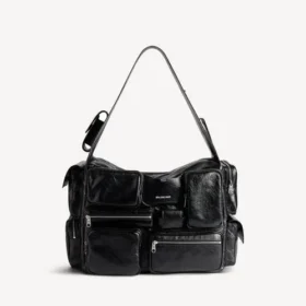 Borsa a tracolla Superbusy grande in nero