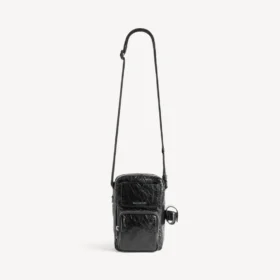 Borsa a tracolla verticale da uomo Superbusy in nero