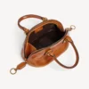 Borsa da bowling da donna Bolero mini in pelle color cuoio