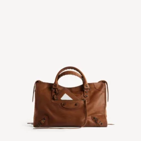 Borsa da città da donna media color caramello