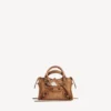 Borsa da città da donna mini in color cammello Borsa da città da donna mini in color cammello