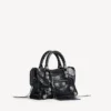 Borsa da donna Le City piccola con borchie giganti e strass, nera Borsa da donna Le City piccola con borchie giganti e strass, nera