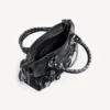 Borsa da donna Le City piccola con borchie giganti e strass, nera Borsa da donna Le City piccola con borchie giganti e strass, nera