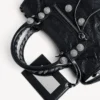 Borsa da donna Le City piccola con borchie giganti e strass, nera Borsa da donna Le City piccola con borchie giganti e strass, nera