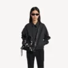 Borsa da donna Le City piccola con borchie giganti e strass, nera Borsa da donna Le City piccola con borchie giganti e strass, nera