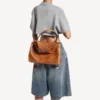 Borsa da donna Rodeo media in pelle color tan stile cowboy Borsa da donna Rodeo media in pelle color tan stile cowboy