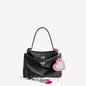 Borsa da donna Rodeo piccola con ciondoli, nera