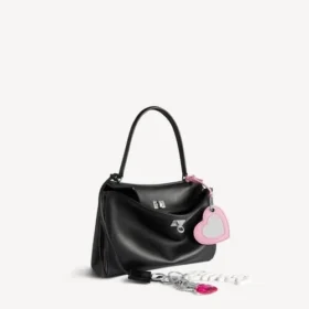 Borsa da donna Rodeo piccola con ciondoli, nera