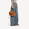 Borsa da donna Rodeo piccola in pelle color cuoio da cowboy Borsa da donna Rodeo piccola in pelle color cuoio da cowboy