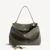 Borsa da Rodeo da donna grande con ciondoli, colore kaki