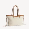 Borsa da spiaggia da donna Le City, modello medio, nei colori beige/cammello