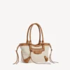 Borsa da spiaggia da donna Le City, modello piccolo, nei colori beige/cammello