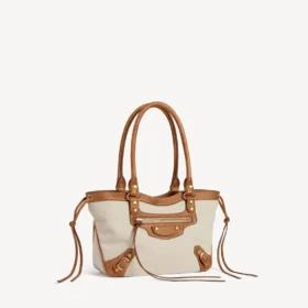 Borsa da spiaggia da donna Le City, modello piccolo, nei colori beige/cammello