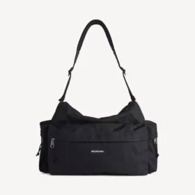 Borsa da weekend Explorer multipocket da uomo, media, nera