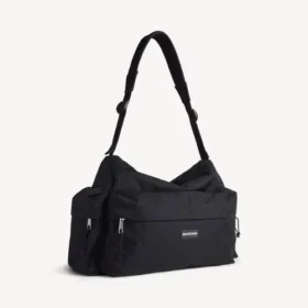 Borsa da weekend Explorer multipocket da uomo, media, nera